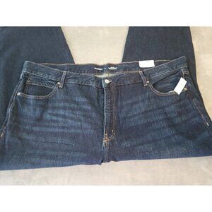 Old Navy Women's 24 Plus Size Slouchy Jeans Dark Wash High Rise Cropped SL31E